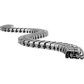 Kabelschlange Classic, mit Bodenauslassadapter, L 1250 mm, silber