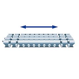 Kabelschlange Classic, mit Bodenauslassadapter, L 1250 mm, silber