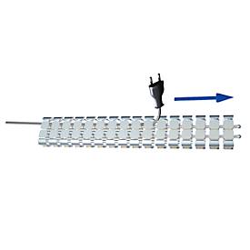 Kabelschlange Classic, mit Bodenplatte, L 1250 mm, silber