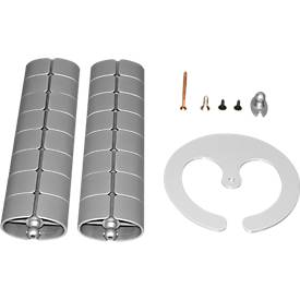 Kabelschlange Premium, L 1250 mm, weißaluminium