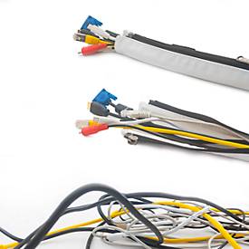 Kabelschlauch Staywired Pro Flex, 2 entgegengesetzte Reißverschlüsse, Polyester, diverse Längen & Farben