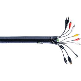 Kabelschlauch Staywired Pro Flex, 2 entgegengesetzte Reißverschlüsse, Polyester, diverse Längen & Farben