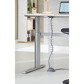 Kabelspirale, Ausziehhöhe 1300 mm, Ø 90 mm, vertikal bis zum Boden, universell, Kunststoff, transparent