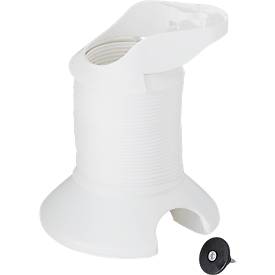 Kabelspirale, Ausziehhöhe 1300 mm, Ø 90 mm, vertikal bis zum Boden, universell, Kunststoff, weiß