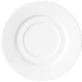 Kaffee-Untertasse, rund, spülmaschinenfest, Ø 144 x H 15 mm, Porzellan, weiß, 6 Stück