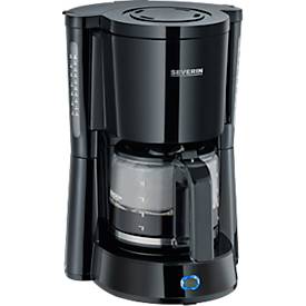 Kaffeemaschine Severin KA 4815, 1000 W, für bis zu 10 Tassen, Abschaltautomatik, Tropfverschluss, Wasserstandsanzeige, mit Glaskanne, schwarz