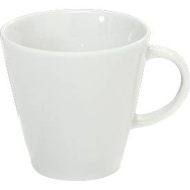 Kaffeetasse Solea, uni, weiß, Porzellan, 6 Stück