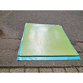 Kanalschutz-Abdichtmatte, rechteckig, beidseitig mit Griffen, 400 x 400 mm
