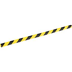 Kantenschutzprofil Durable E8, rechteckig, selbstklebend, für Innen- & Außenbereich, Aussparung 8 mm, L 1000 mm, PU-Schaum, gelb/schwarz