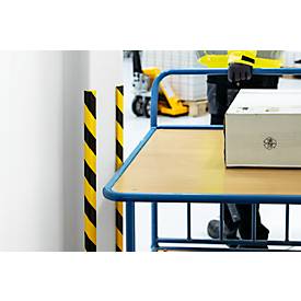 Kantenschutzprofil Durable E8, rechteckig, selbstklebend, für Innen- & Außenbereich, Aussparung 8 mm, L 1000 mm, PU-Schaum, gelb/schwarz