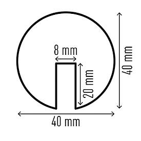 Kantenschutzprofil Durable E8R, rund, selbstklebend, für Innen- & Außenbereich, Aussparung 8 mm, L 1000 mm, PU-Schaum, gelb/schwarz