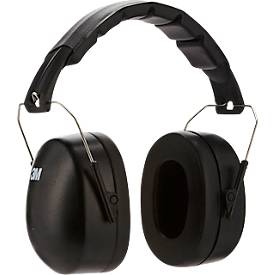 Kapselgehörschutz 3M PELTOR 90563E, faltbarer und verstellbarer Kopfbügel mit Polsterung, SNR-Wert 30 dB, ABS-Kunststoff, schwarz