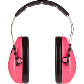 Kapselgehörschutz 3M PELTOR™ H510AKG, für Kinder, EN 352 1:2020, SNR-Wert 27 dB, verstellbarer Kopfbügel, pink-schwarz, 1 Stück