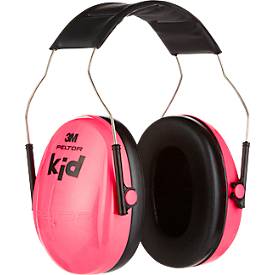 Kapselgehörschutz 3M PELTOR™ H510AKG, für Kinder, EN 352 1:2020, SNR-Wert 27 dB, verstellbarer Kopfbügel, pink-schwarz, 1 Stück