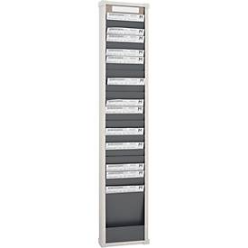 Karten-Sortiertafeln Eichner 9219 Serie, 1 – bis 3-reihig lieferbar, 1-spaltig, H 1350 x B 260 mm