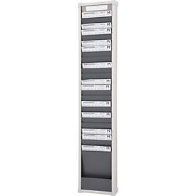Karten-Sortiertafeln Eichner 9219 Serie, 1 – bis 3-reihig lieferbar, 1-spaltig, H 1350 x B 260 mm