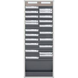 Karten-Sortiertafeln Eichner 9219 Serie, 1 – bis 3-reihig lieferbar, 2-spaltig, H 1350 x B 490 mm