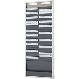 Karten-Sortiertafeln Eichner 9219 Serie, 1 – bis 3-reihig lieferbar, 2-spaltig, H 1350 x B 490 mm