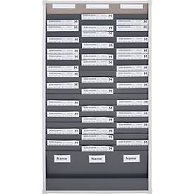 Karten-Sortiertafeln Eichner 9219 Serie, 1 – bis 3-reihig lieferbar, 3-spaltig, H 1350 x B 720 mm