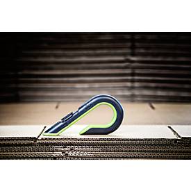 Kartonöffner Slice, Länge 4,1 cm, 3-stufig, automatischer Einzug, grün