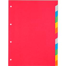 Kartonregister Schäfer Shop Select, 1er Pack, 4-fach Lochung, 160 g/qm Recyclingkarton, 12-teilig