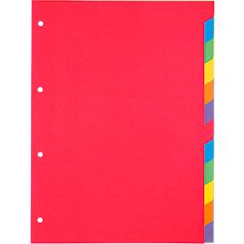 Kartonregister Schäfer Shop Select, 5er Pack, 4-fach Lochung, 160 g/qm Recyclingkarton, 12-teilig