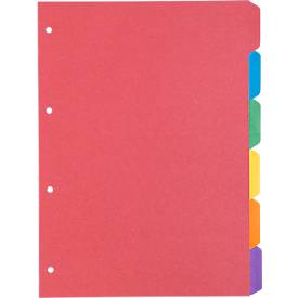 Kartonregister Schäfer Shop Select, 5er Pack, 4-fach Lochung, 160 g/qm Recyclingkarton, 6-teilig