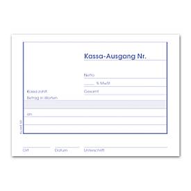 Kassa Aus A6 quer 2x40 Blatt