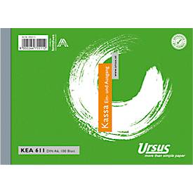 Kassa Ein/Aus A6 quer 100 Blatt