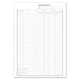 Kassabericht A4 hoch 2x40 Blatt brutto