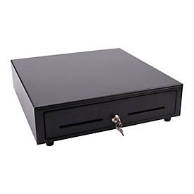 Kassenschublade Olympia LD 410A, 8 Münzfächer und 4 Geldscheinfächer, abschließbar, Metall, schwarz