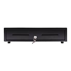 Kassenschublade Olympia XLD 460A, 8 Münzfächer und 5 Geldscheinfächer, RJ12, abschließbar, Metall, schwarz