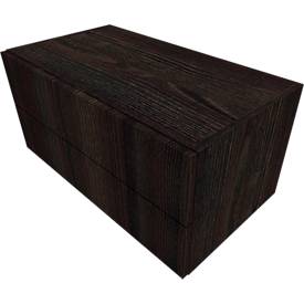 Kast SOLUS PLAY, 2 schuifladen, B 800 x D 440 x D 374 mm, moeraseik