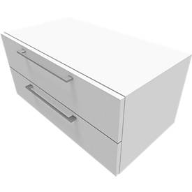 Kast SOLUS PLAY, 2 schuifladen, B 800 x D 440 x D 374 mm, wit