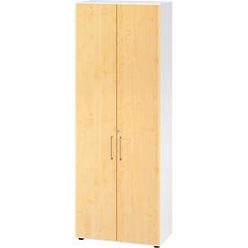 Kasten Breno, 6 OH, afsluitbaar, 28 kg per plank, B 800 x D 420 x H 2156 mm, wit/mapulier
