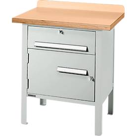 Kastenwerkbank Schäfer Shop Select PWi 75-0, Buche-Dekor Multiplexplatte, bis 750 kg, B 750 x T 700 x H 840 mm