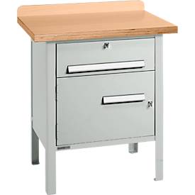 Kastenwerkbank Schäfer Shop Select PWi 75-0, Buche-Dekor Multiplexplatte, bis 750 kg, B 750 x T 700 x H 840 mm