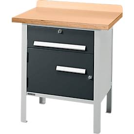 Kastenwerkbank Schäfer Shop Select PWi 75-0, Buche-Dekor Multiplexplatte, bis 750 kg, B 750 x T 700 x H 840 mm