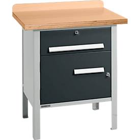 Kastenwerkbank Schäfer Shop Select PWi 75-0, Buche-Dekor Multiplexplatte, bis 750 kg, B 750 x T 700 x H 840 mm