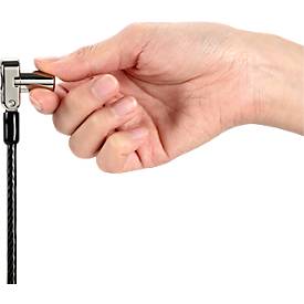 Kensington 3-in-1 Laptopschloss, passend für Standard T-Bar, Nano oder Wedge-Shaped Sicherheitsslots, 1,8 m Kabel