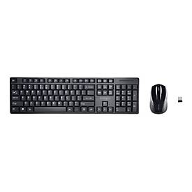 Kensington Pro Fit Low-Profile Desktop Set - Tastatur-und-Maus-Set - kabellos - 2.4 GHz - Deutsch - Schwarz