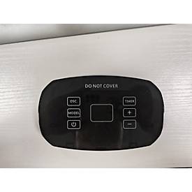 Keramik Heizlüfter MERSIN, 2000 W, 3 Heizstufen, horizontale Oszillation, LCD Touch-Funktion, 12-h-Timer, Fernbedienung, schwarz-weiß