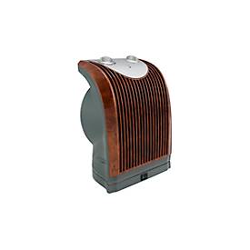 Keramik Heizlüfter WOODY 2, 1000/2000 W, 2 Heizstufen & 1 Ventilationsstufe, oszillierend, Thermostat, B 210 x T 300 x H 150 mm, Holz-Design