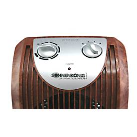 Keramik Heizlüfter WOODY 2, 1000/2000 W, 2 Heizstufen & 1 Ventilationsstufe, oszillierend, Thermostat, B 210 x T 300 x H 150 mm, Holz-Design