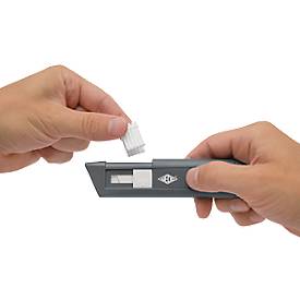 Keramik Sicherheitsmesser Wedo® CERA-Safeline® Safety Cutter COMPACT, automat. Klingenrückzug, für Rechts-/Linkshänder