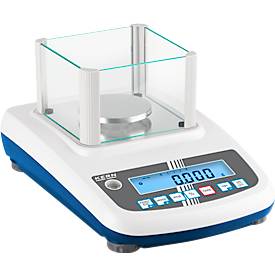 KERN & Sohn Präzisionswaage PFB 300-3 mit LCD-Display, Checkweighing-Funktion, Edelstahl-Wägeplatte ∅ 80 mm