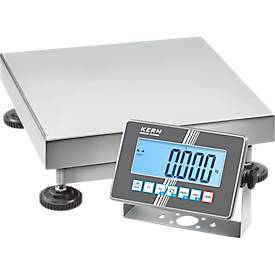 KERN SXC 60K-3 – Edelstahl-Plattformwaage, 60 kg, 0,005 kg Ablesbarkeit, Industrie 4.0, IP68, WLAN/Bluetooth