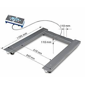KERN UID 1500K-1M Palettenwaage, Wägebereich 1500 kg, Ablesbarkeit 0,5 kg