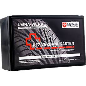 Kfz-Verbandkasten Fotodruck, Polypropylen, schwarz, B 225 x H 140 x T 75 mm, Inhalt gemäß DIN 13164