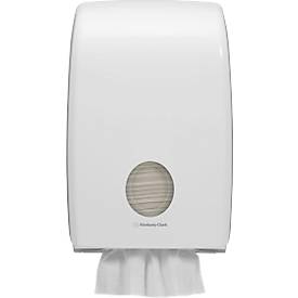 Kimberly-Clark® Aquarius Handtuchspender 6945, Sichtfenster, Einzelblattentnahme, B 265 x T 136 x H 399 mm, weiß